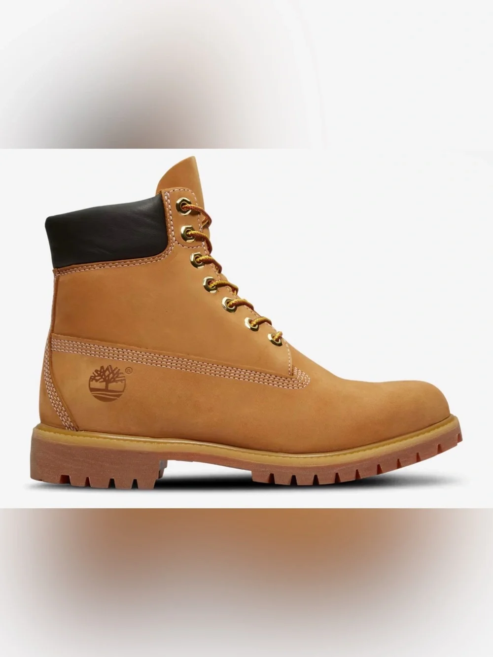 Timberland Wheat Nubuck 6-Inch Lace-Up Work Boots with Dark Collar TIMBERLAND MEN main image 4